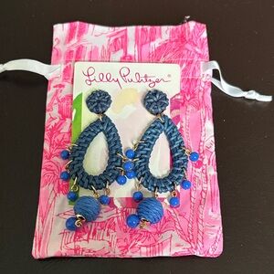 Lilly Pulitzer Blue Woven Drop Earrings